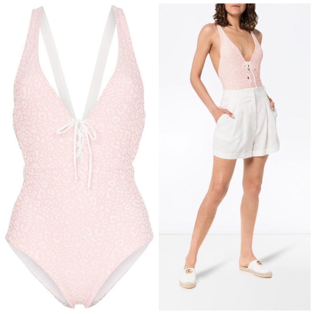 ONIA | Lona Leopard-Jacquard Animal Print Swimsuit